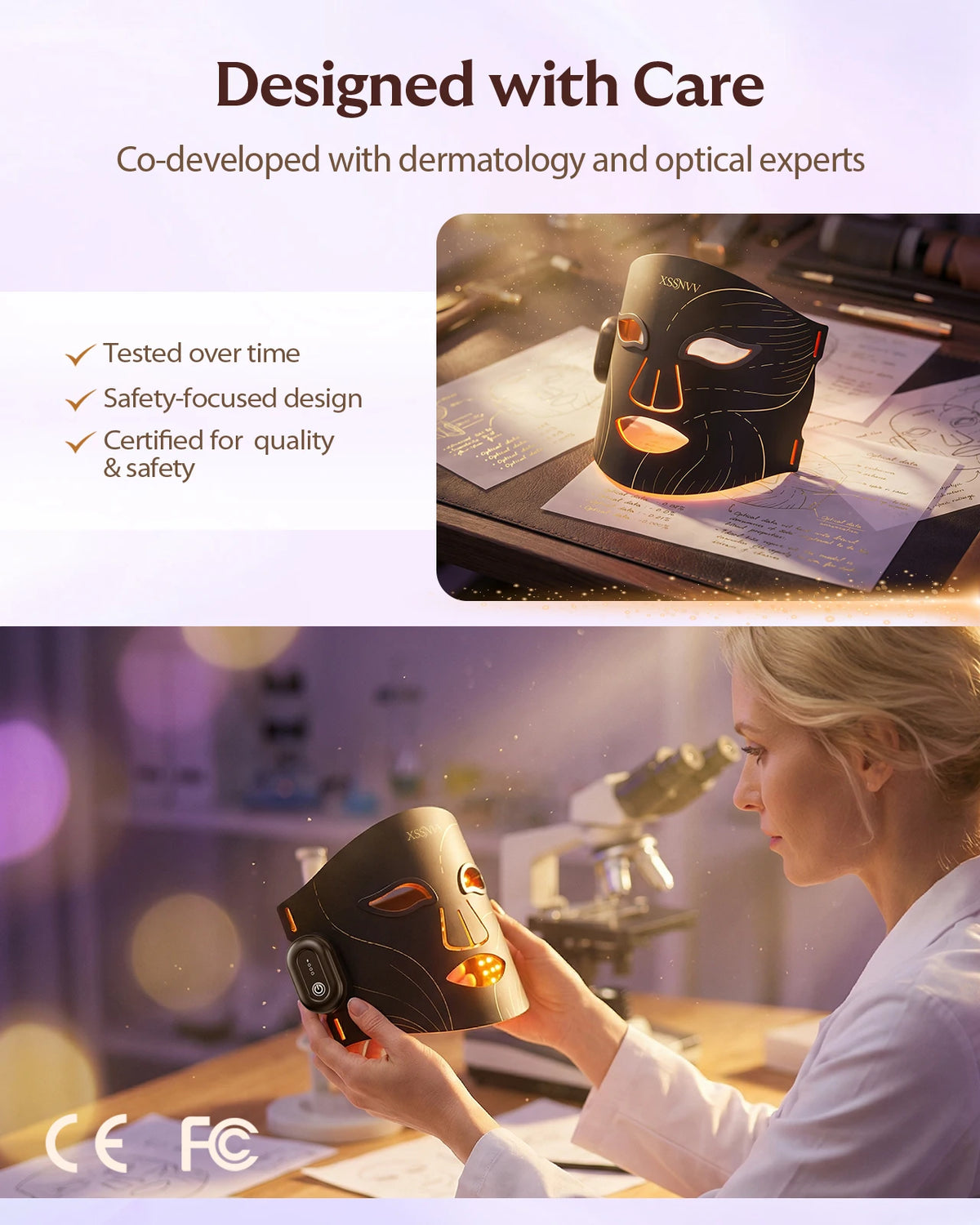 Masque LED rose